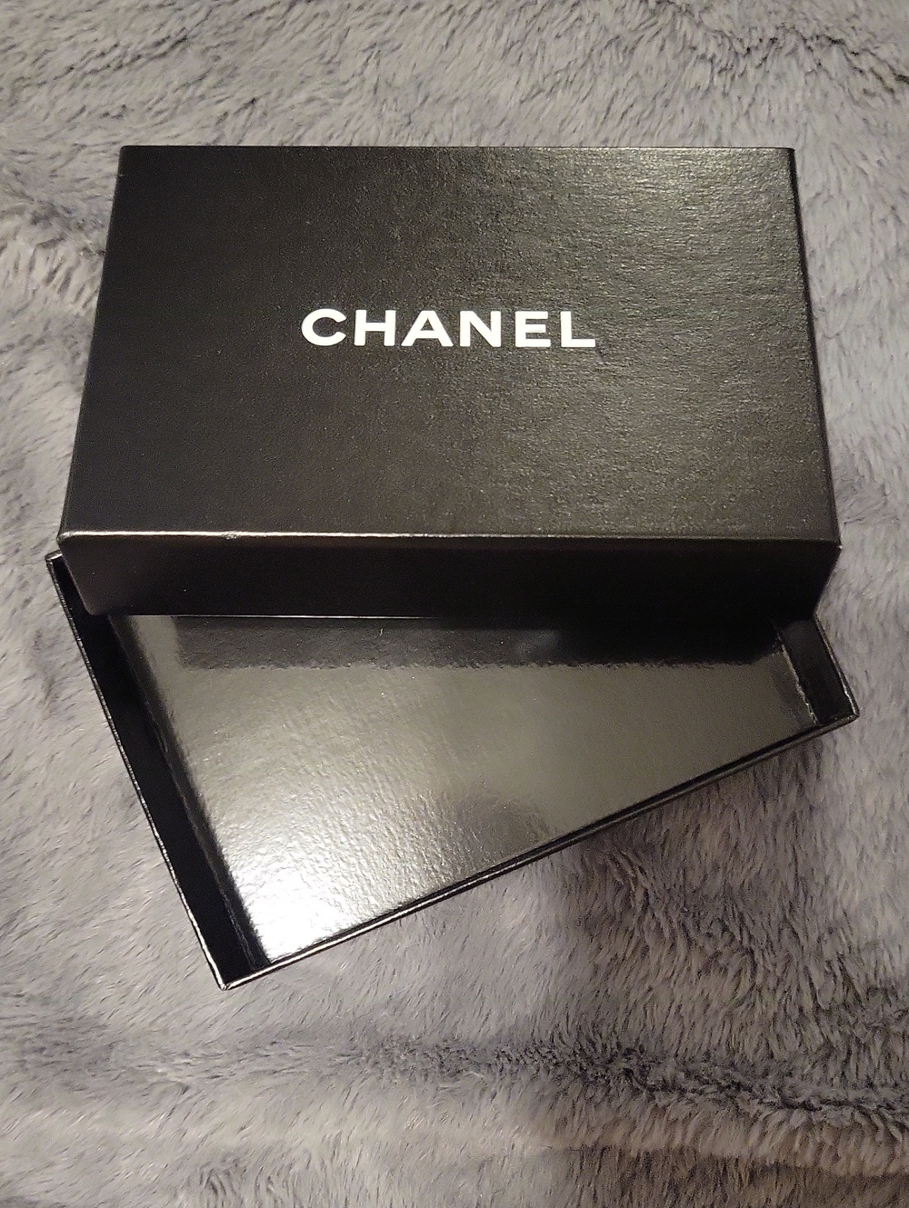 CHANEL Black and White Logo Glasses Accessory Box